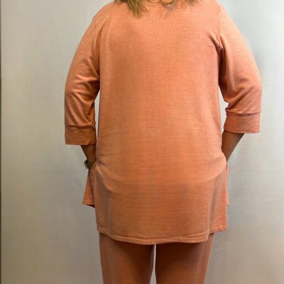 3 Piece Peach Pajama Set - Picture 3 of 8